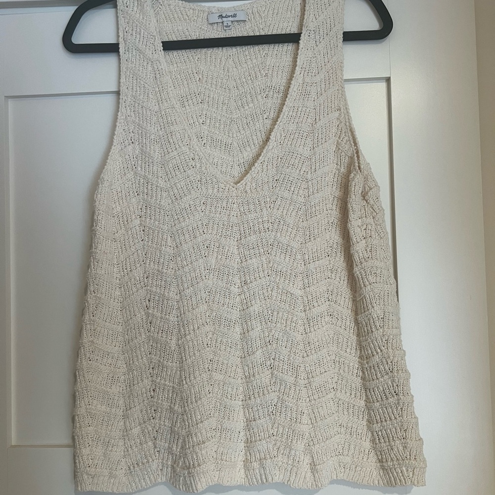Madewell Cream Knit Tank Top